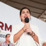 Elizabeth López Blanco exhibe músculo en interna de Morena por Nayarit